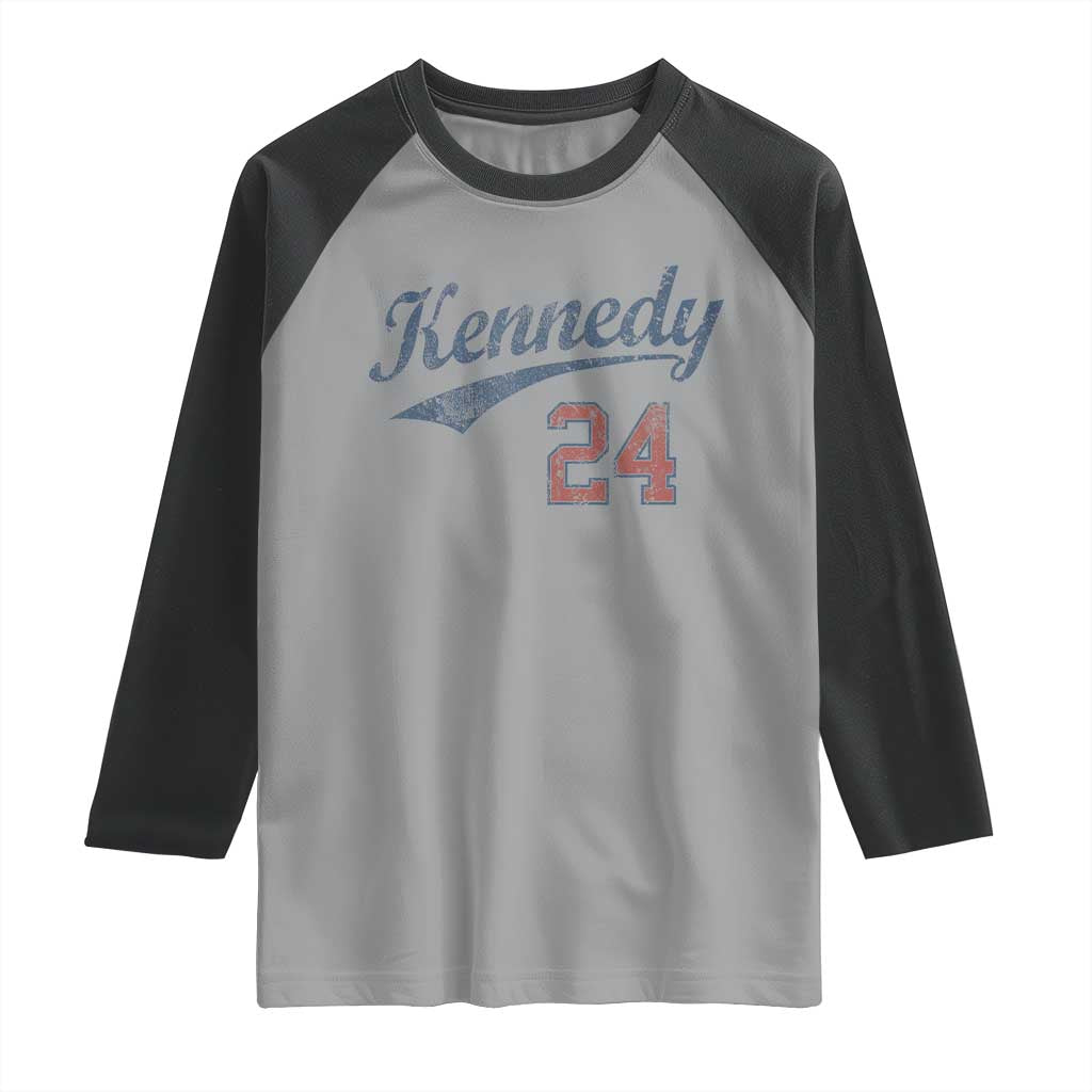 RFK Jr Kennedy 2024 Raglan Shirt Team Kennedy 24 Vintage