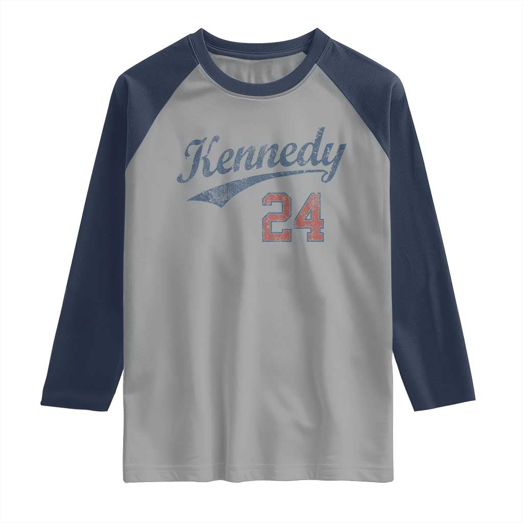 RFK Jr Kennedy 2024 Raglan Shirt Team Kennedy 24 Vintage