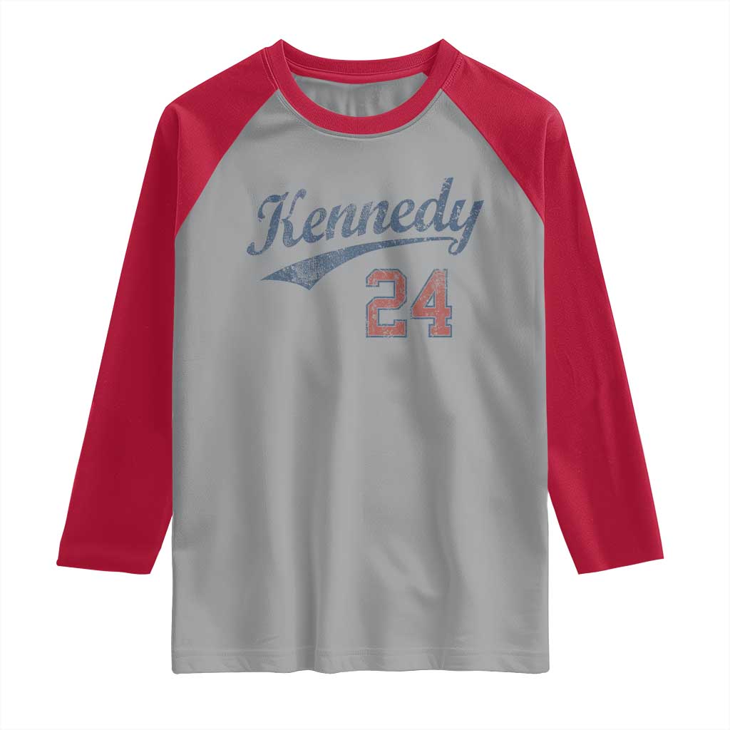 RFK Jr Kennedy 2024 Raglan Shirt Team Kennedy 24 Vintage