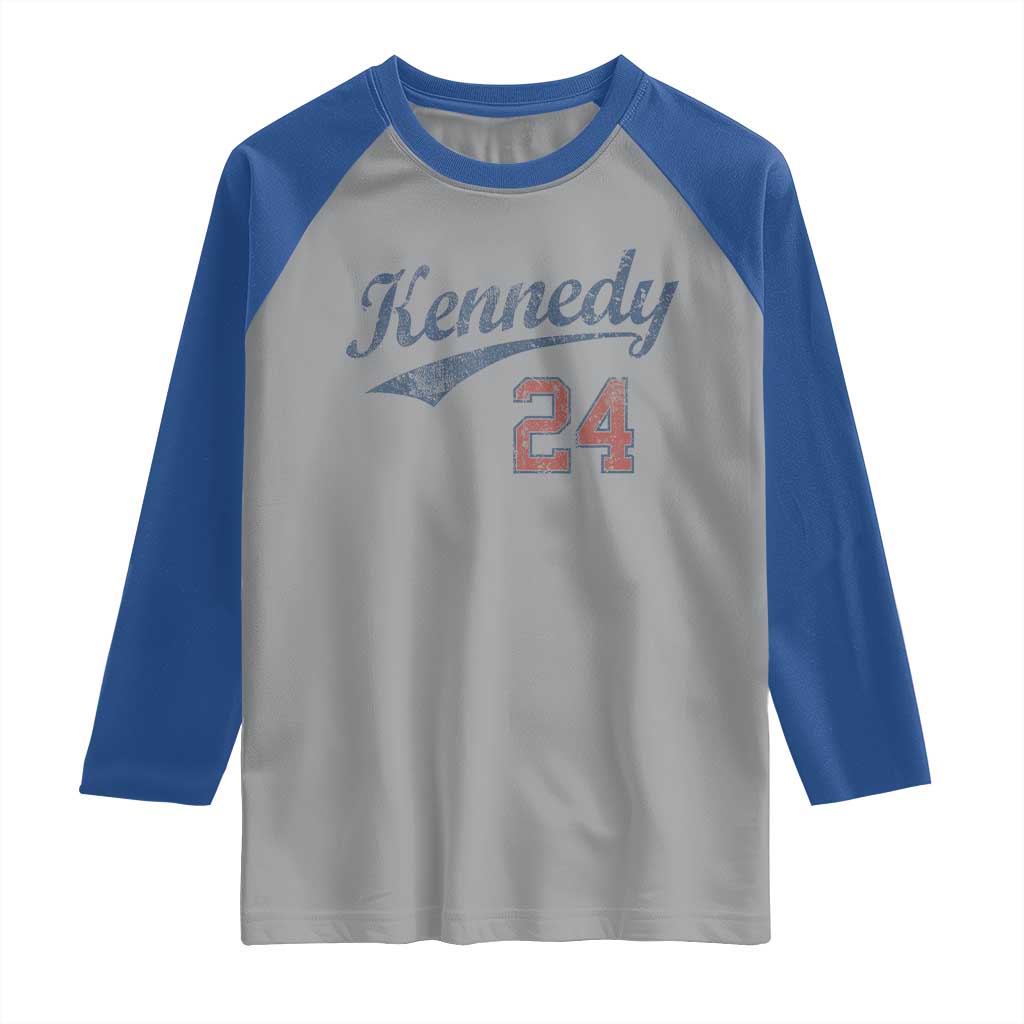 RFK Jr Kennedy 2024 Raglan Shirt Team Kennedy 24 Vintage