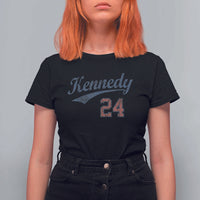 RFK Jr Kennedy 2024 T Shirt For Women Team Kennedy 24 Vintage - Wonder Print Shop