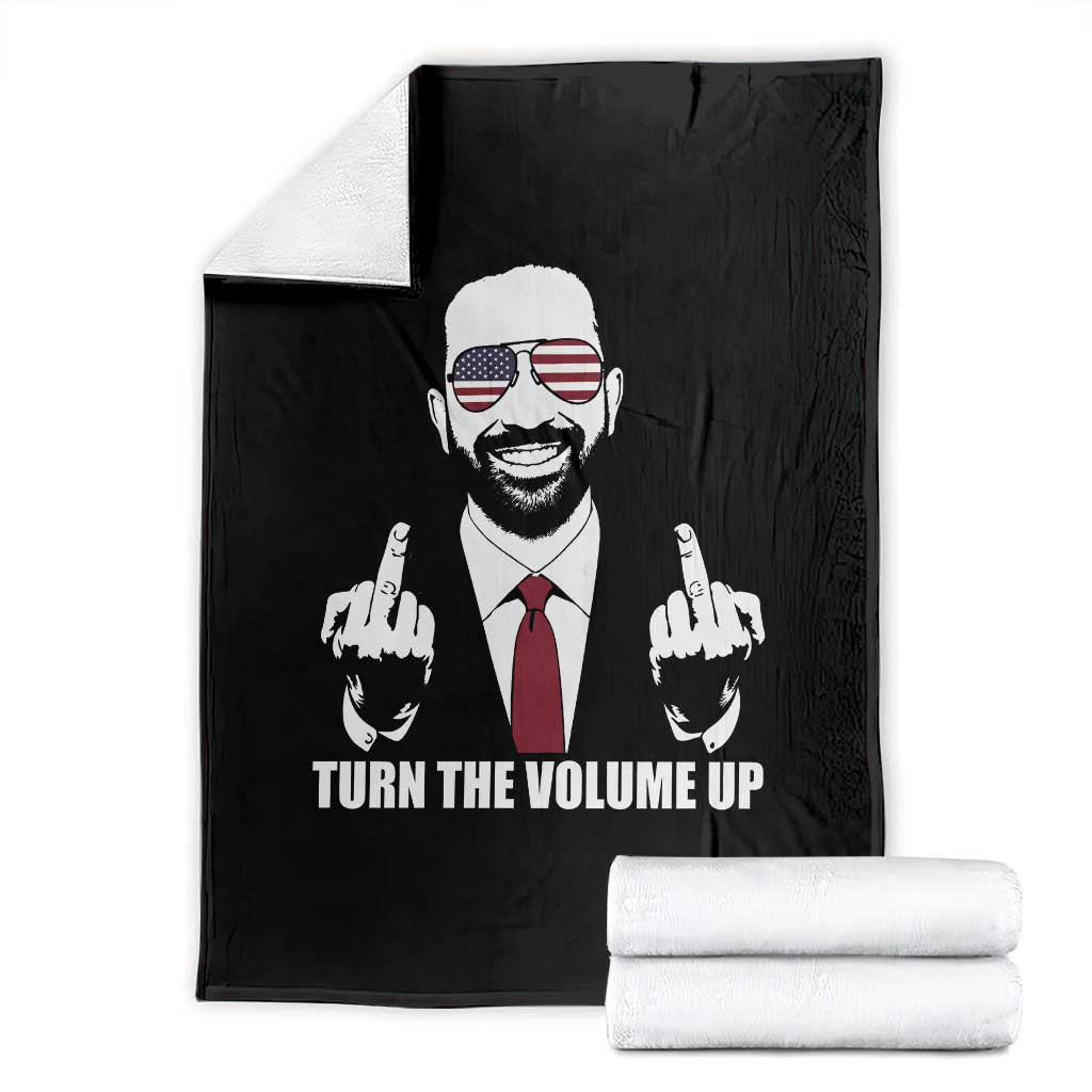 Zohran Mamdani Hope Throw Blanket Zoharan Mamdani USA Flag Funny Middle Finger - Wonder Print Shop