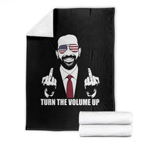 Zohran Mamdani Hope Throw Blanket Zoharan Mamdani USA Flag Funny Middle Finger - Wonder Print Shop