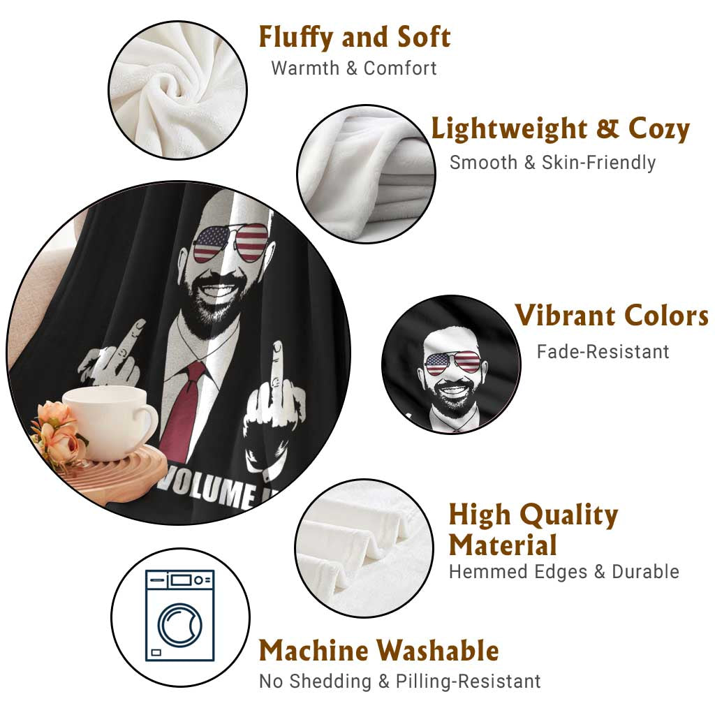 Zohran Mamdani Hope Throw Blanket Zoharan Mamdani USA Flag Funny Middle Finger - Wonder Print Shop