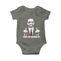 Zohran Mamdani Hope Baby Onesie Zoharan Mamdani USA Flag Funny Middle Finger - Wonder Print Shop