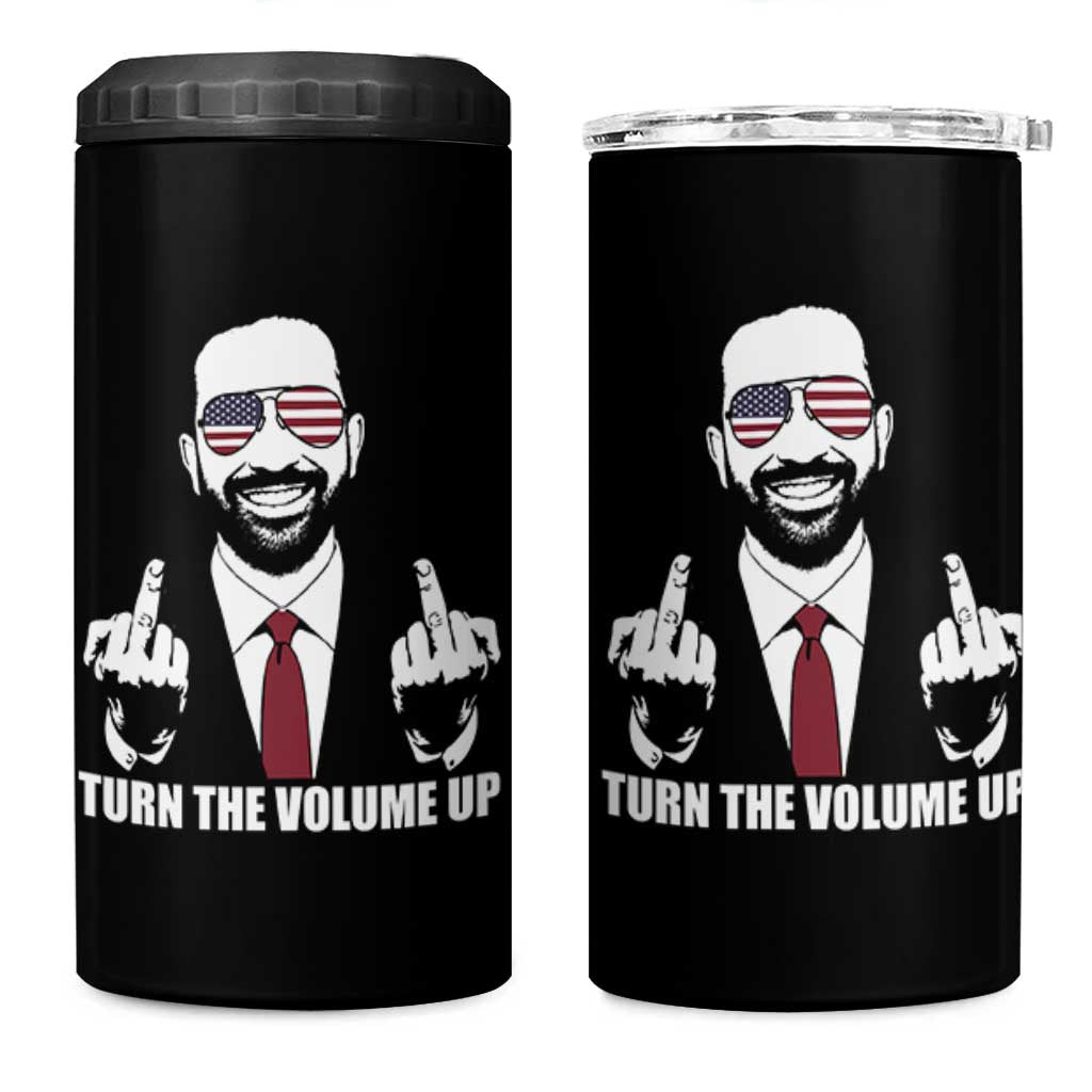 Zohran Mamdani Hope 4 in 1 Can Cooler Tumbler Zoharan Mamdani USA Flag Funny Middle Finger - Wonder Print Shop