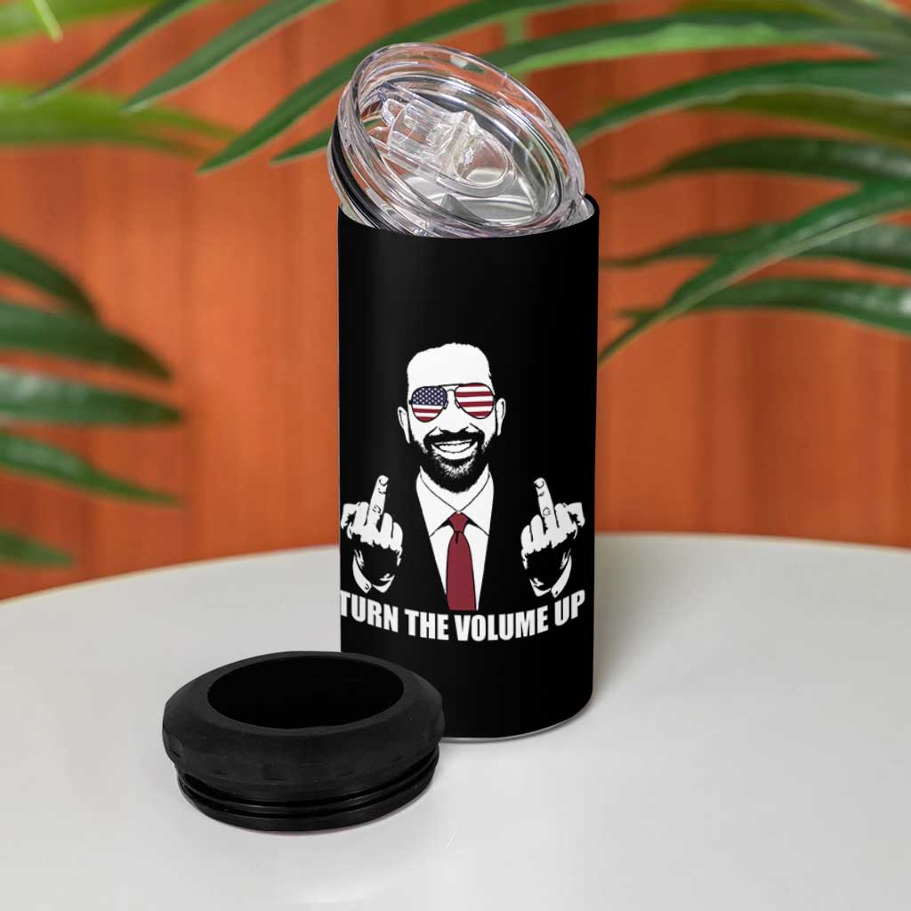 Zohran Mamdani Hope 4 in 1 Can Cooler Tumbler Zoharan Mamdani USA Flag Funny Middle Finger - Wonder Print Shop