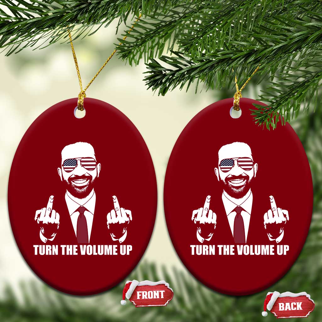 Zohran Mamdani Hope Ceramic Ornament Zoharan Mamdani USA Flag Funny Middle Finger - Wonder Print Shop