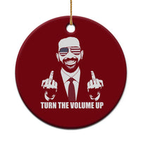 Zohran Mamdani Hope Ceramic Ornament Zoharan Mamdani USA Flag Funny Middle Finger - Wonder Print Shop