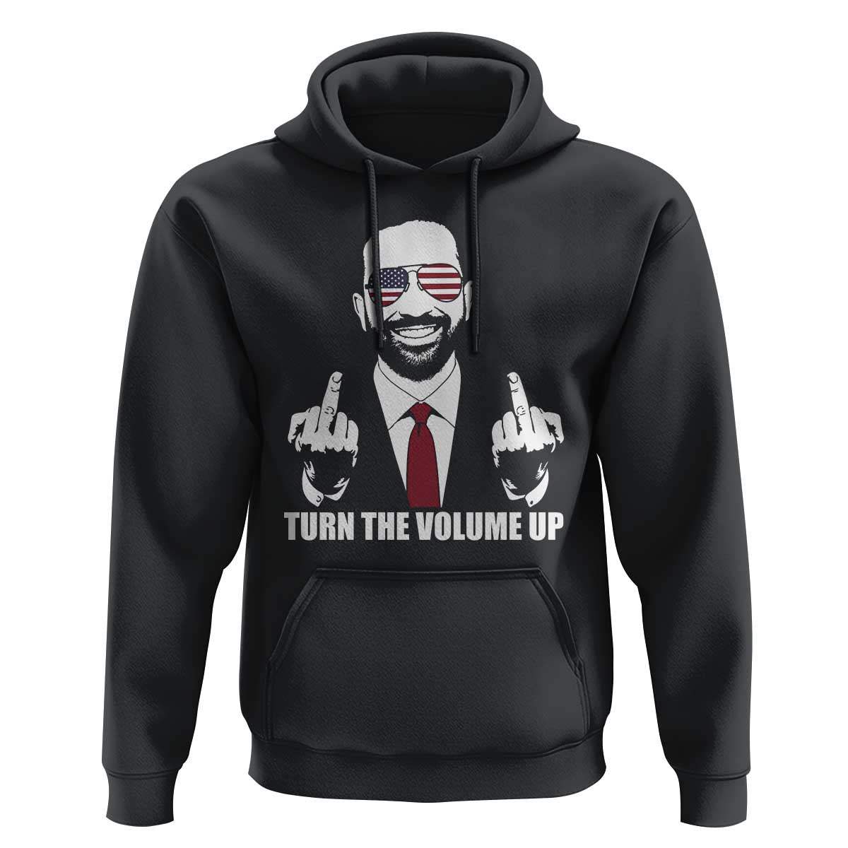 Zohran Mamdani Hope Hoodie Zoharan Mamdani USA Flag Funny Middle Finger - Wonder Print Shop