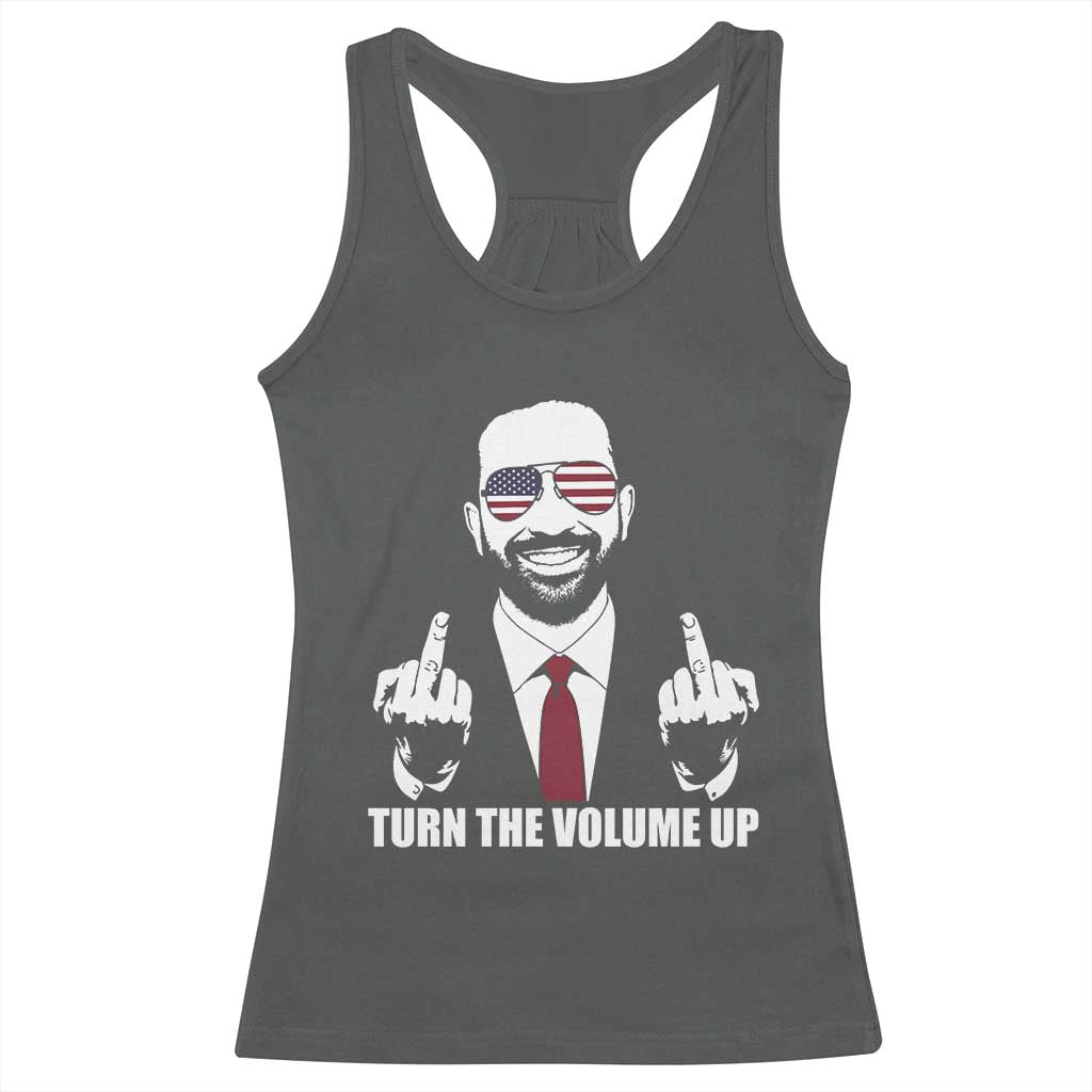 Zohran Mamdani Hope Racerback Tank Top Zoharan Mamdani USA Flag Funny Middle Finger - Wonder Print Shop