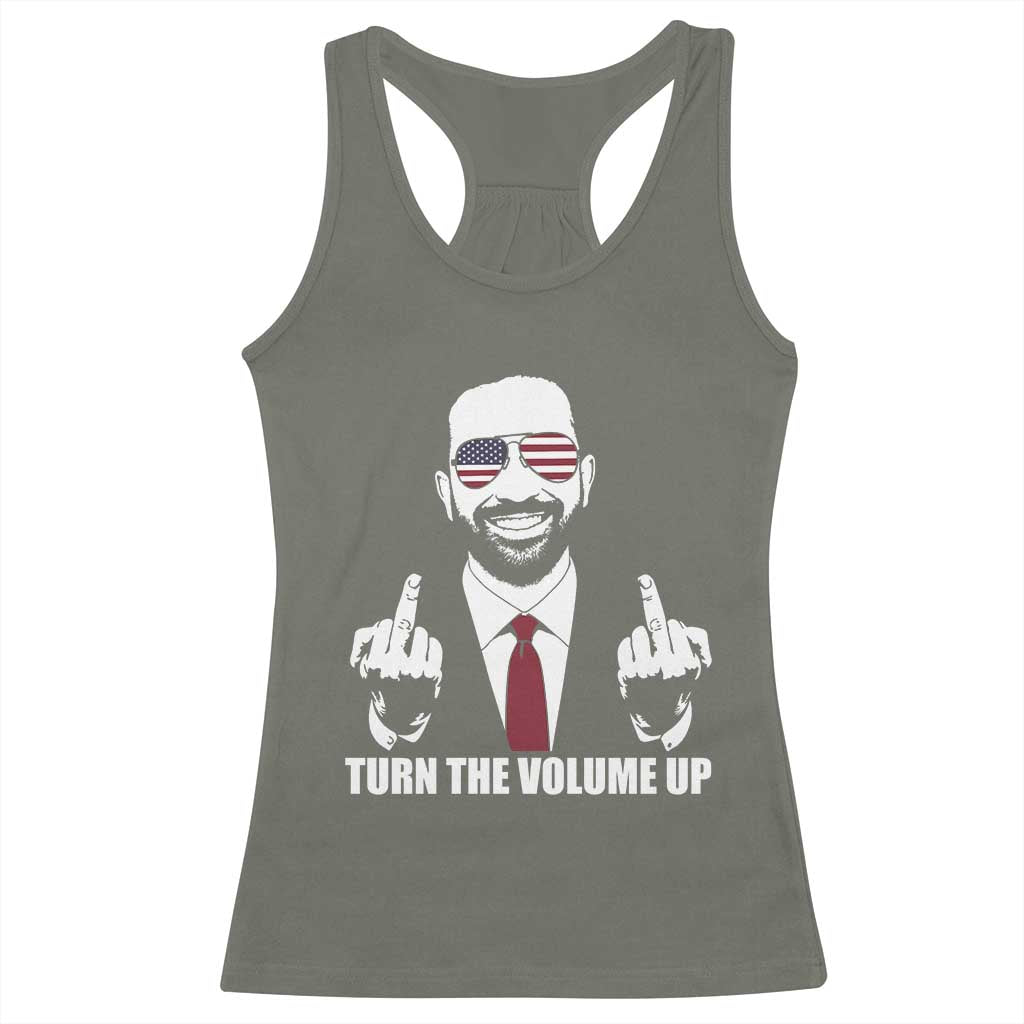 Zohran Mamdani Hope Racerback Tank Top Zoharan Mamdani USA Flag Funny Middle Finger - Wonder Print Shop