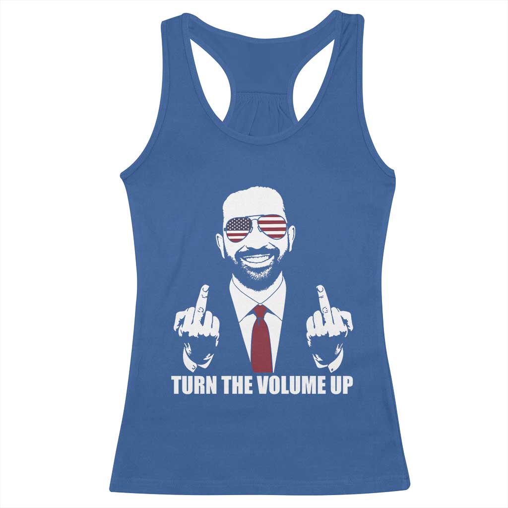 Zohran Mamdani Hope Racerback Tank Top Zoharan Mamdani USA Flag Funny Middle Finger - Wonder Print Shop