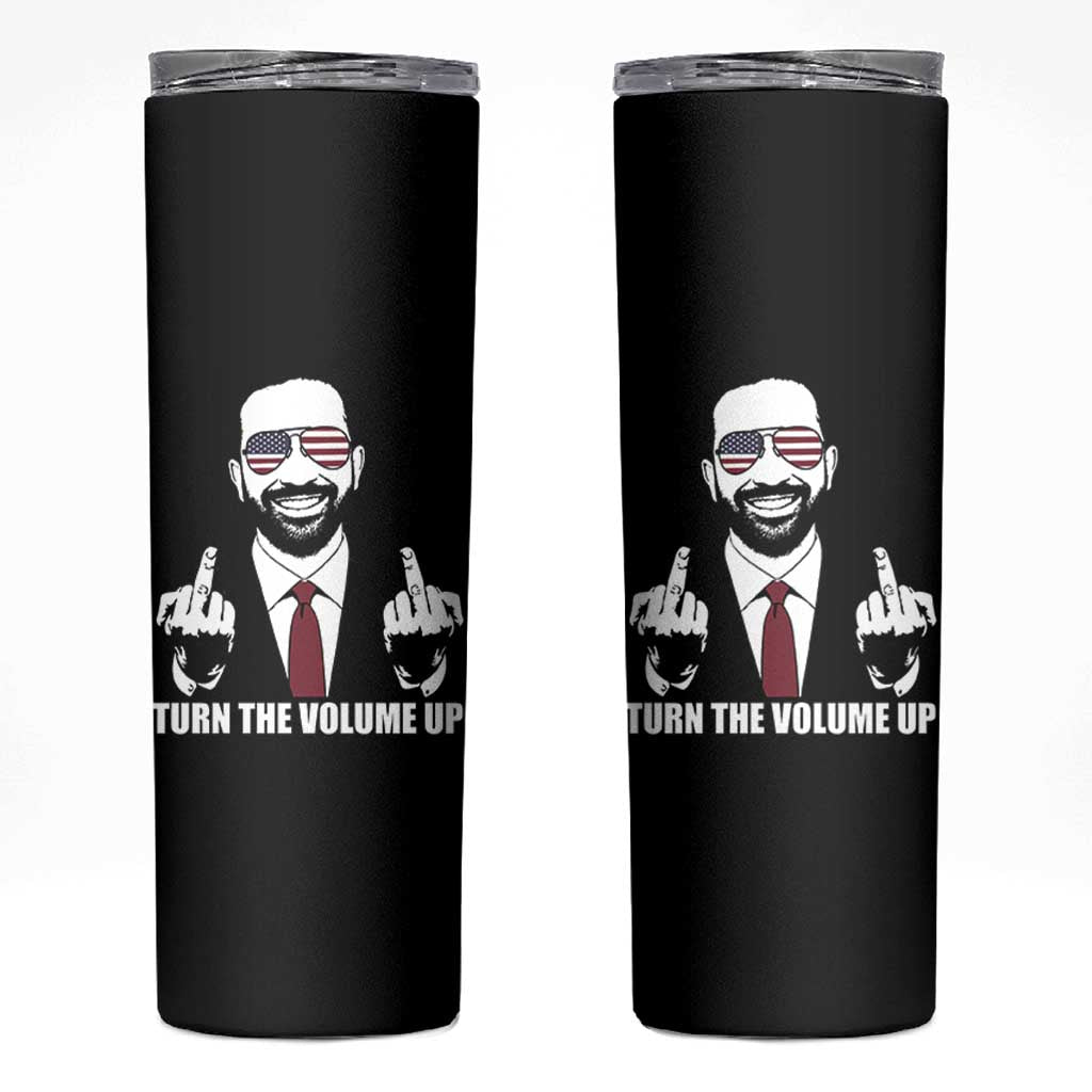 Zohran Mamdani Hope Skinny Tumbler Zoharan Mamdani USA Flag Funny Middle Finger - Wonder Print Shop