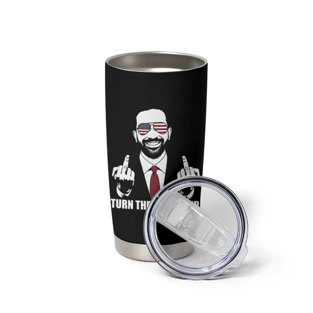 Zohran Mamdani Hope Tumbler Cup Zoharan Mamdani USA Flag Funny Middle Finger - Wonder Print Shop