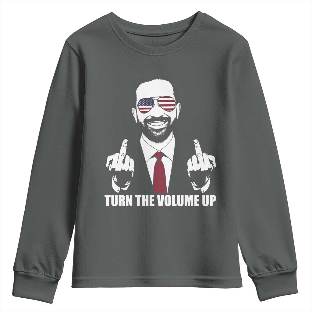 Zohran Mamdani Hope Youth Sweatshirt Zoharan Mamdani USA Flag Funny Middle Finger - Wonder Print Shop