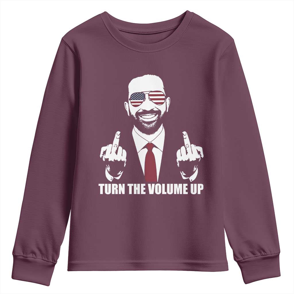 Zohran Mamdani Hope Youth Sweatshirt Zoharan Mamdani USA Flag Funny Middle Finger - Wonder Print Shop