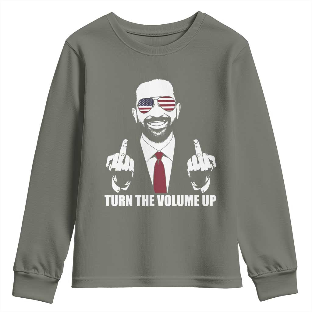 Zohran Mamdani Hope Youth Sweatshirt Zoharan Mamdani USA Flag Funny Middle Finger - Wonder Print Shop