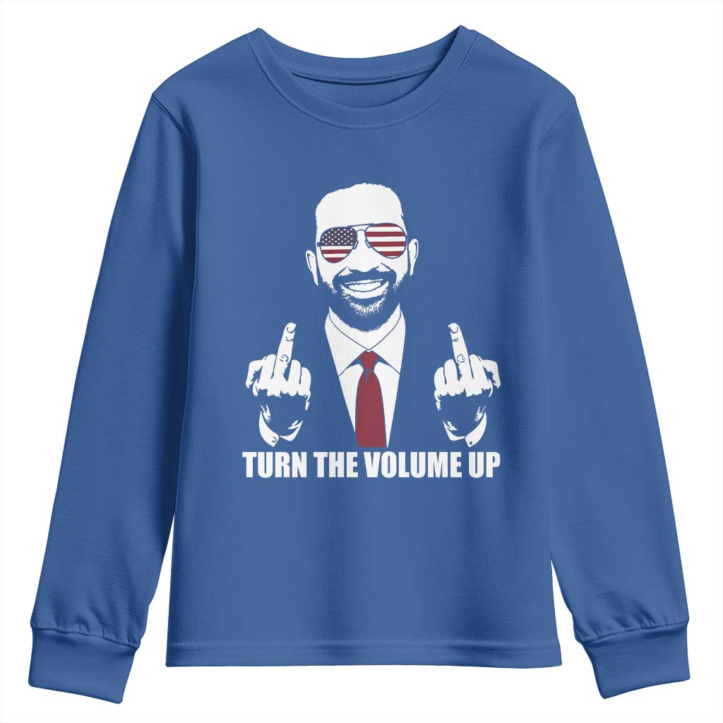 Zohran Mamdani Hope Youth Sweatshirt Zoharan Mamdani USA Flag Funny Middle Finger - Wonder Print Shop