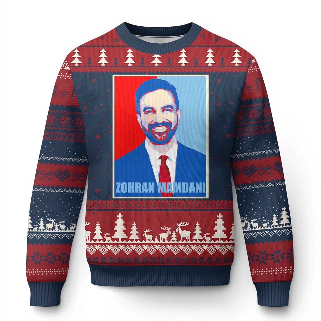 Zohran Madamni Ugly Christmas Sweater for New York Mayor - Wonder Print Shop