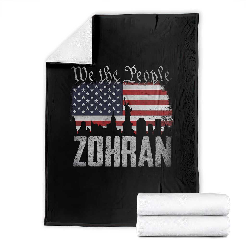 Zohran Mamdani Groovy Flowers Throw Blanket Retro Style TS02