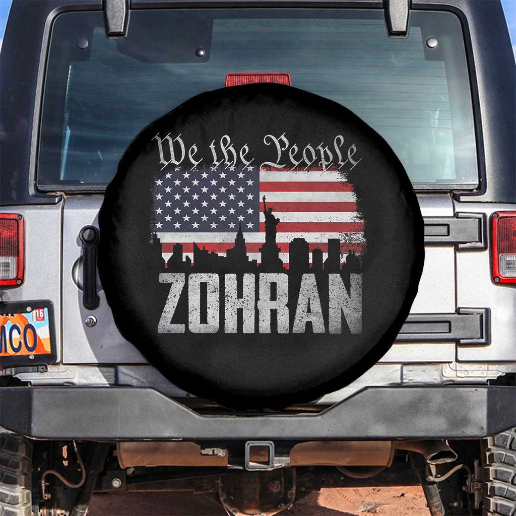 Zohran Mamdani Groovy Flowers Spare Tire Cover Retro Style TS02