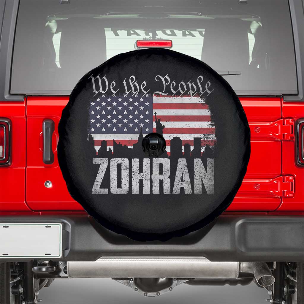 Zohran Mamdani Groovy Flowers Spare Tire Cover Retro Style TS02