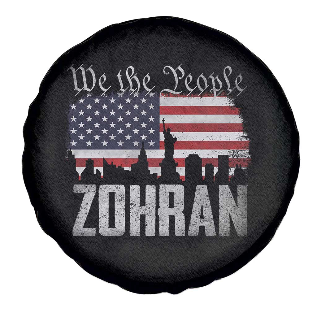Zohran Mamdani Groovy Flowers Spare Tire Cover Retro Style TS02