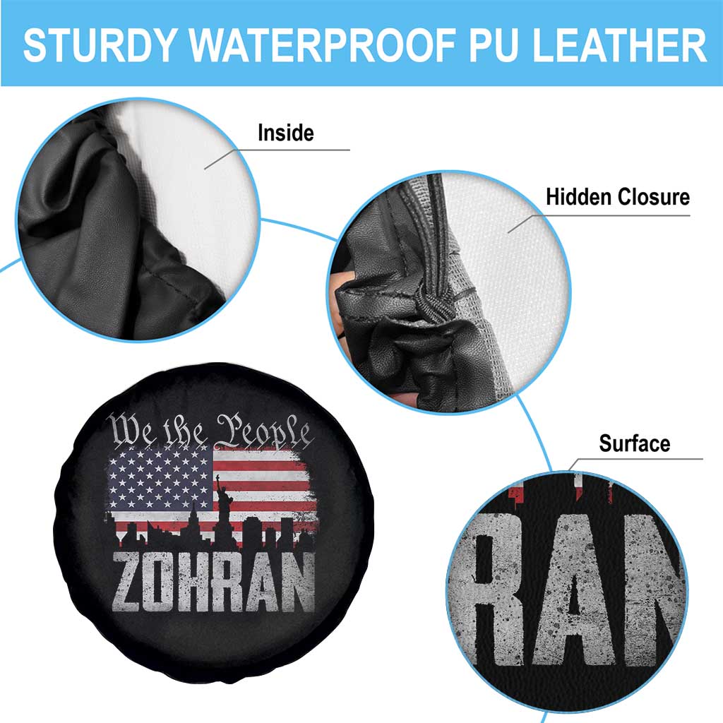 Zohran Mamdani Groovy Flowers Spare Tire Cover Retro Style TS02