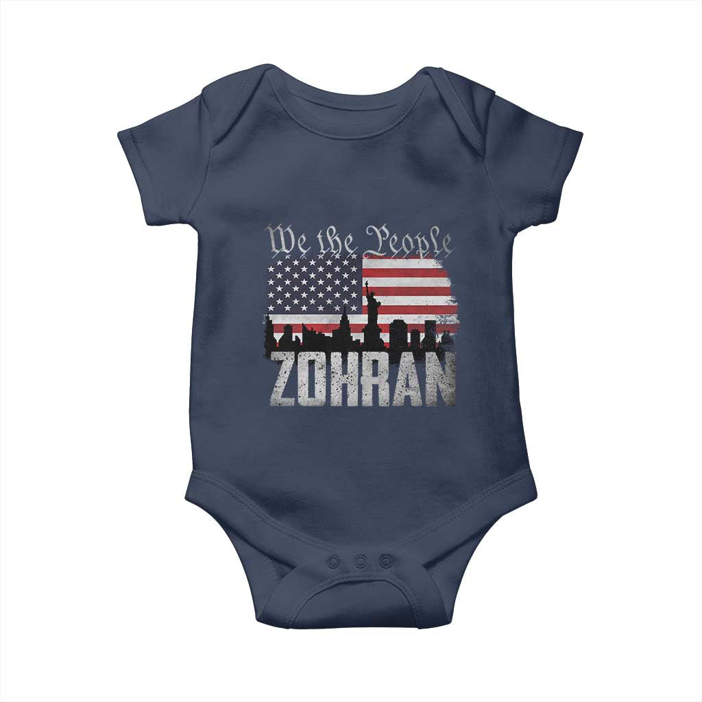 Zohran Mamdani Groovy Flowers Baby Onesie Retro Style TS02