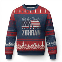 Zohran Mamdani Groovy Flowers Ugly Christmas Sweater Retro Style - Wonder Print Shop