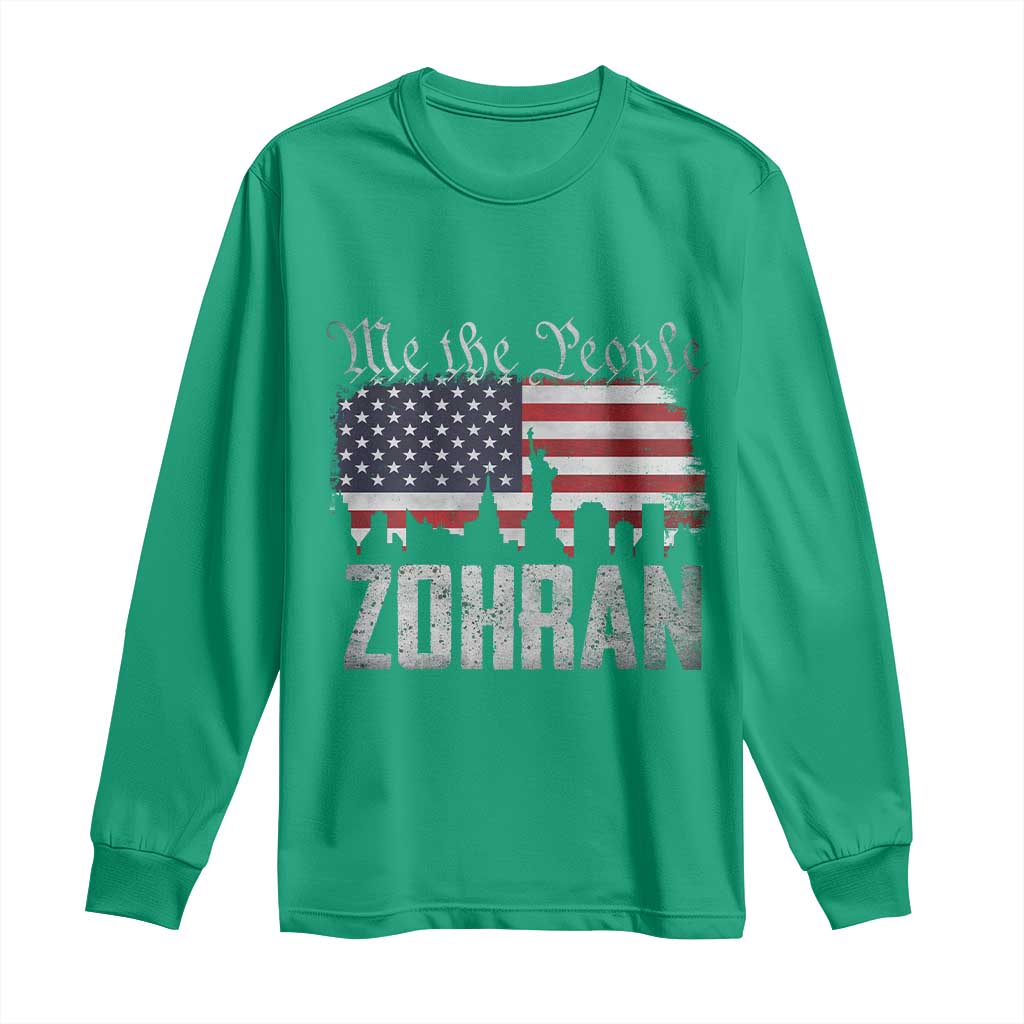 Zohran Mamdani Groovy Flowers Long Sleeve Shirt Retro Style - Wonder Print Shop