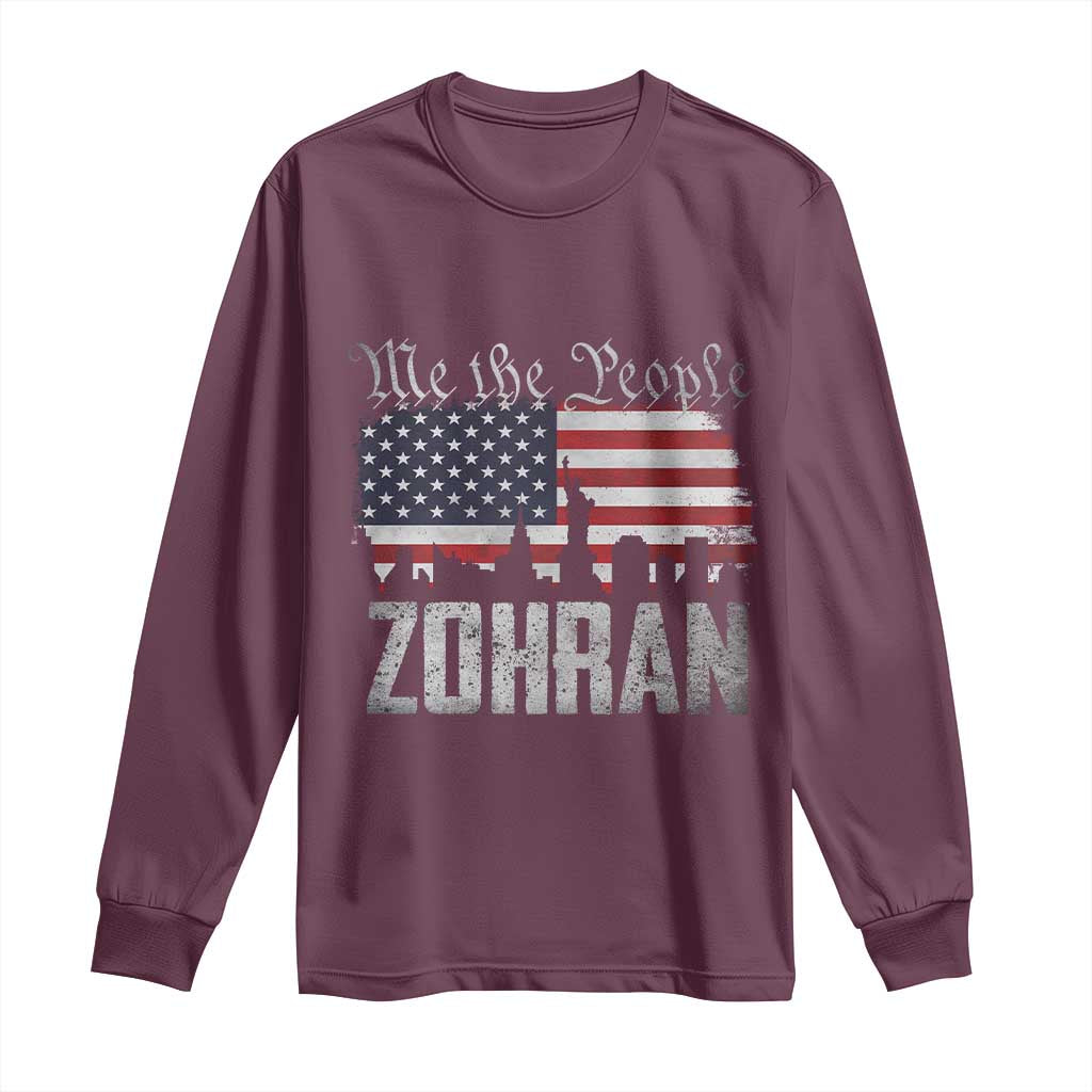 Zohran Mamdani Groovy Flowers Long Sleeve Shirt Retro Style - Wonder Print Shop