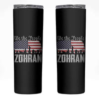 Zohran Mamdani Groovy Flowers Skinny Tumbler Retro Style TS02