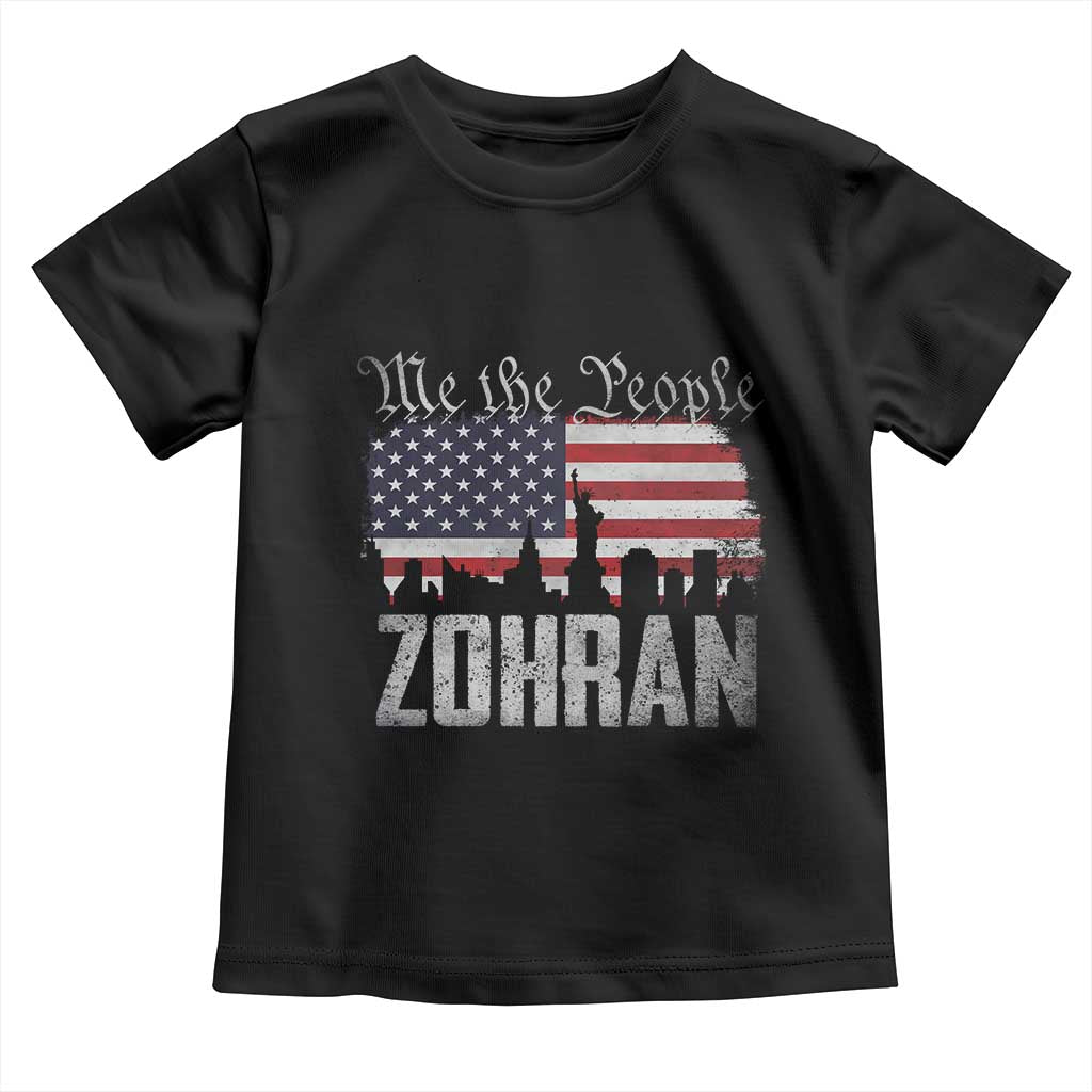 Zohran Mamdani Groovy Flowers Toddler T Shirt Retro Style - Wonder Print Shop