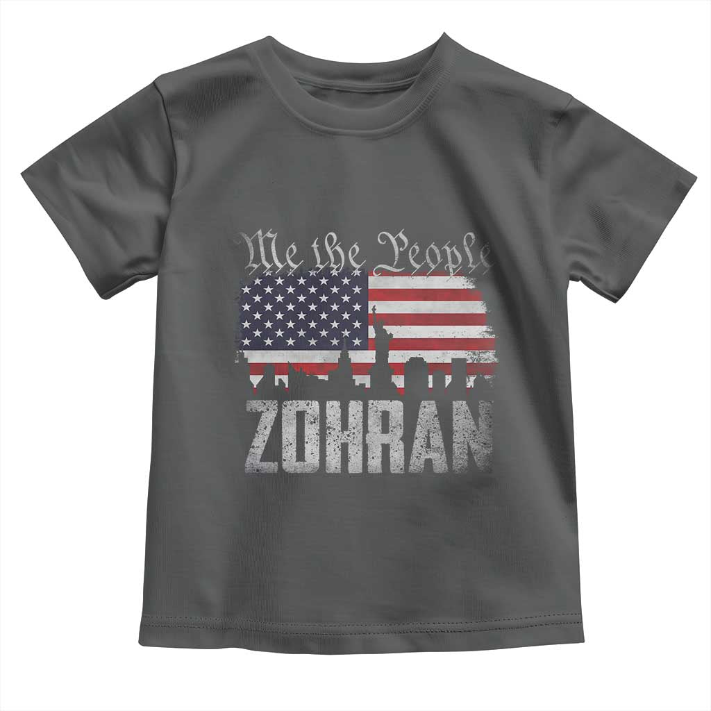 Zohran Mamdani Groovy Flowers Toddler T Shirt Retro Style - Wonder Print Shop