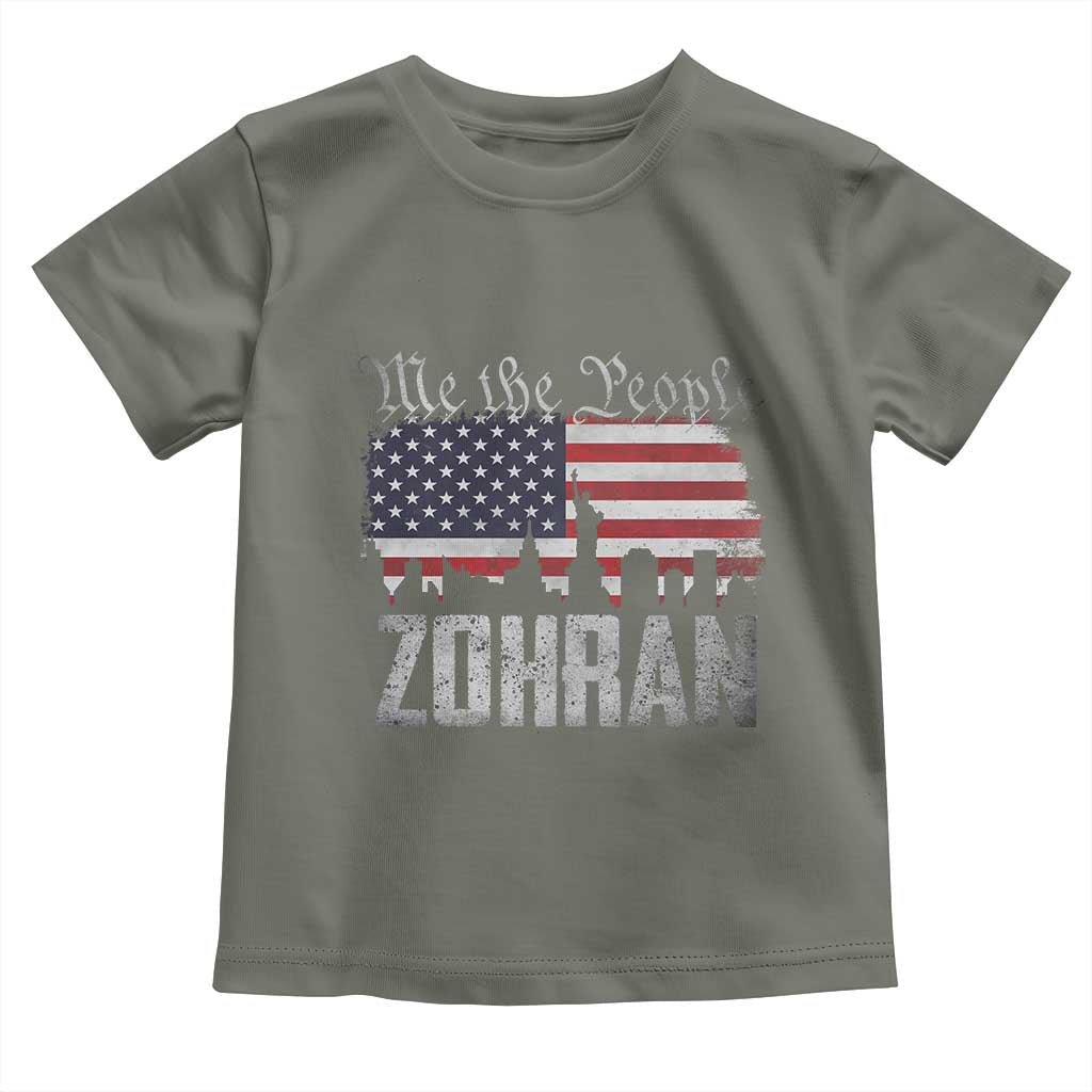 Zohran Mamdani Groovy Flowers Toddler T Shirt Retro Style - Wonder Print Shop