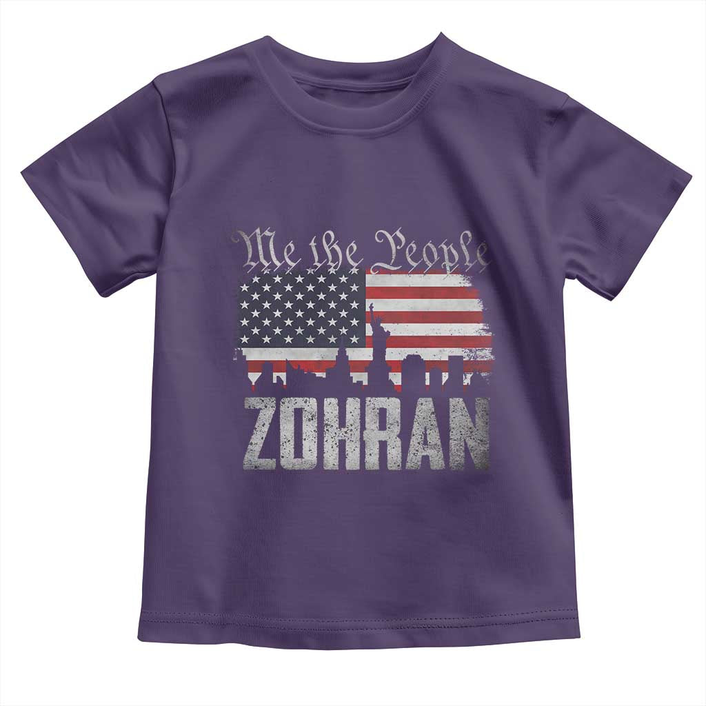 Zohran Mamdani Groovy Flowers Toddler T Shirt Retro Style - Wonder Print Shop