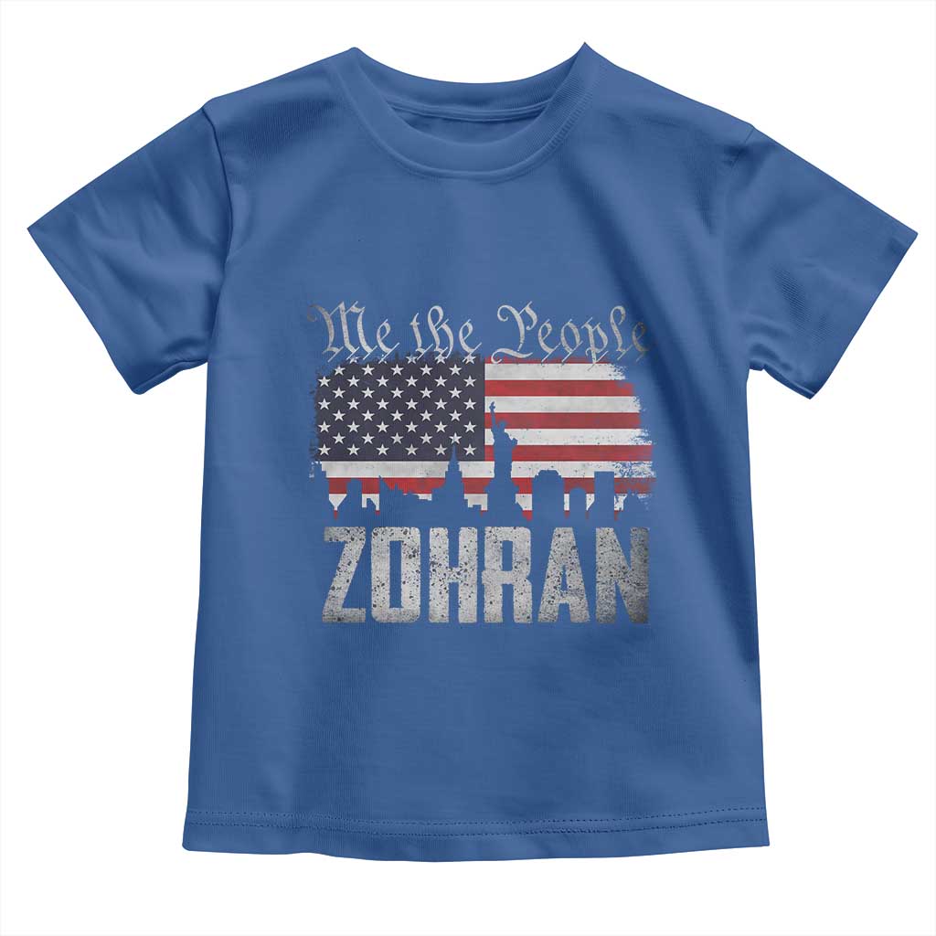 Zohran Mamdani Groovy Flowers Toddler T Shirt Retro Style - Wonder Print Shop