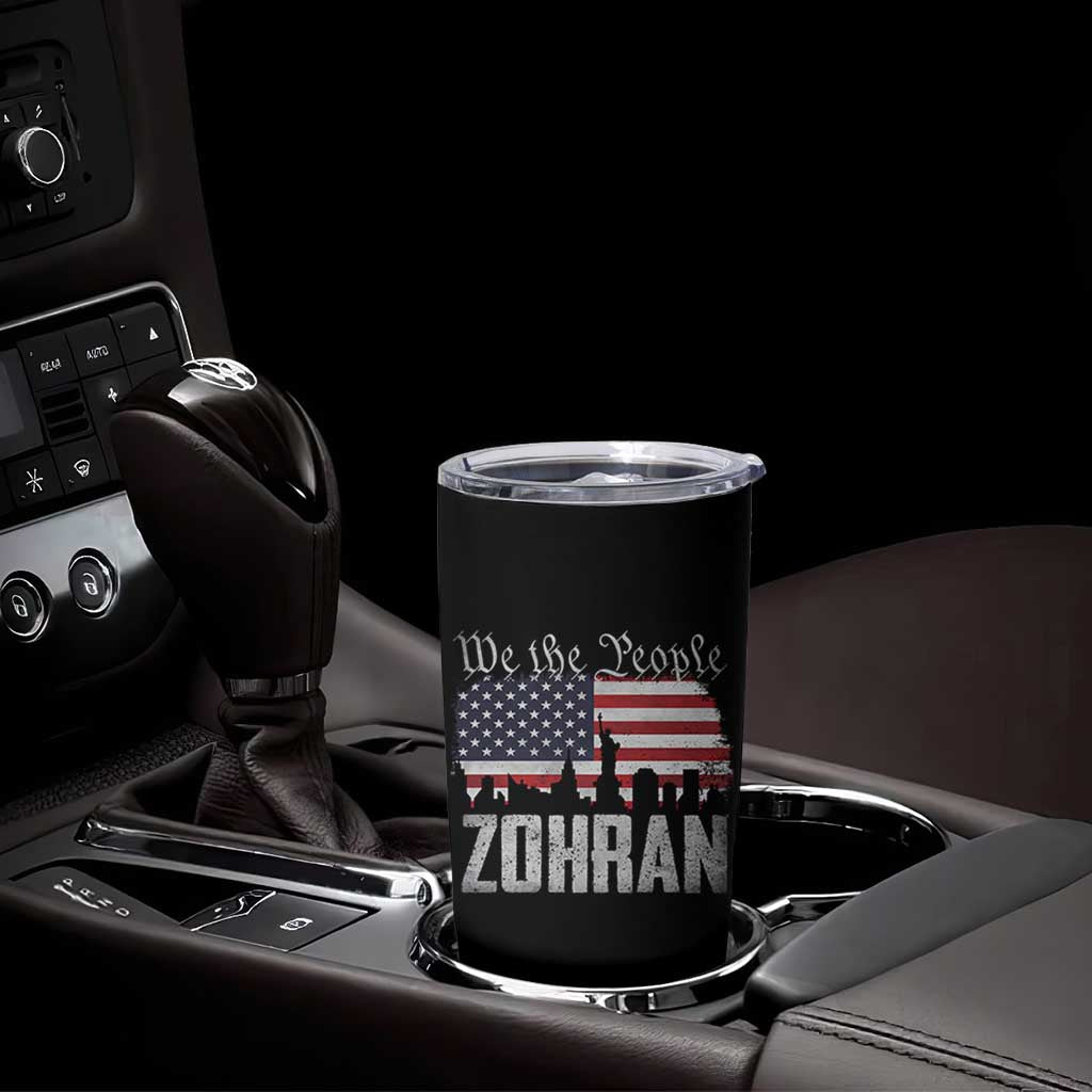Zohran Mamdani Groovy Flowers Tumbler Cup Retro Style TS02