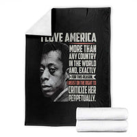 James Baldwin American Patriotic Throw Blanket I Love America More Than Any Country - Wonder Print Shop