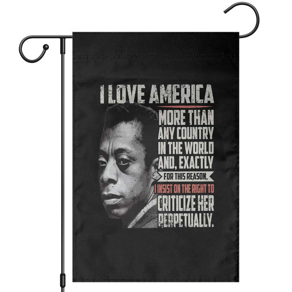 James Baldwin American Patriotic Garden Flag I Love America More Than Any Country - Wonder Print Shop