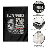 James Baldwin American Patriotic Garden Flag I Love America More Than Any Country - Wonder Print Shop