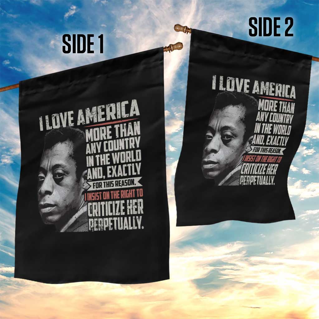 James Baldwin American Patriotic Garden Flag I Love America More Than Any Country - Wonder Print Shop