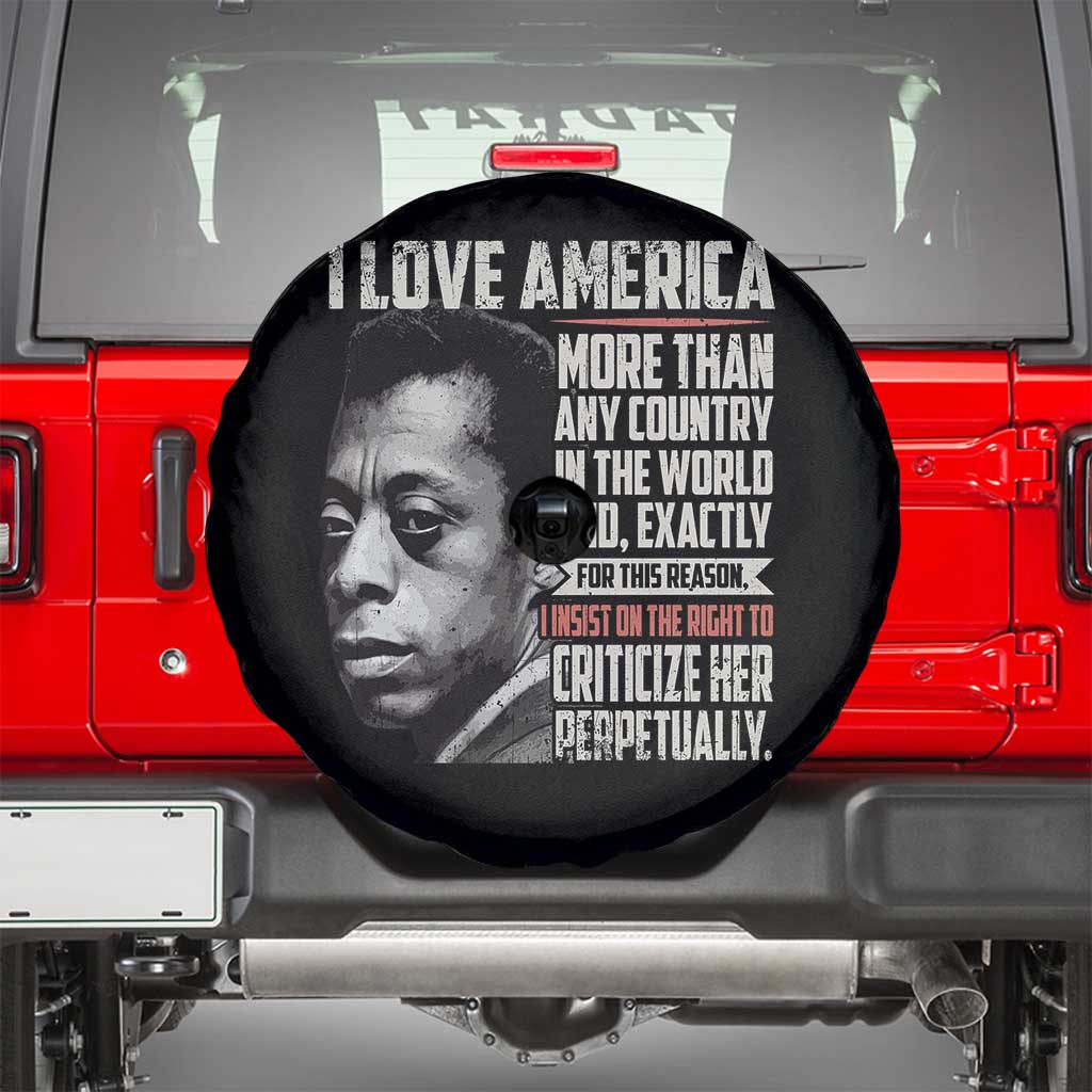 James Baldwin American Patriotic Spare Tire Cover I Love America More Than Any Country - Wonder Print Shop