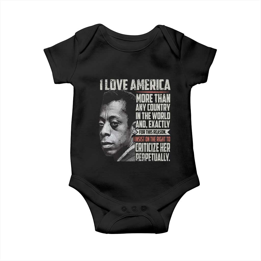James Baldwin American Patriotic Baby Onesie I Love America More Than Any Country - Wonder Print Shop
