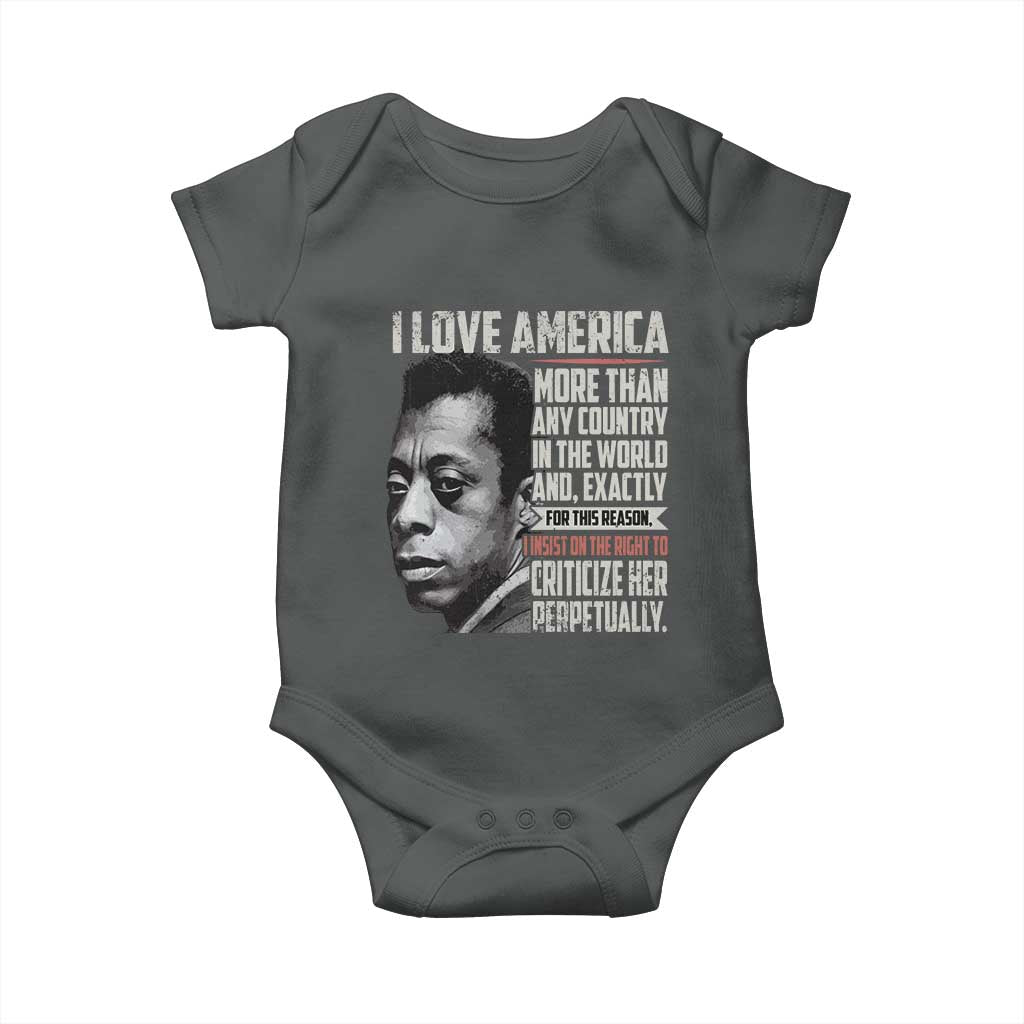 James Baldwin American Patriotic Baby Onesie I Love America More Than Any Country - Wonder Print Shop