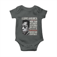 James Baldwin American Patriotic Baby Onesie I Love America More Than Any Country - Wonder Print Shop