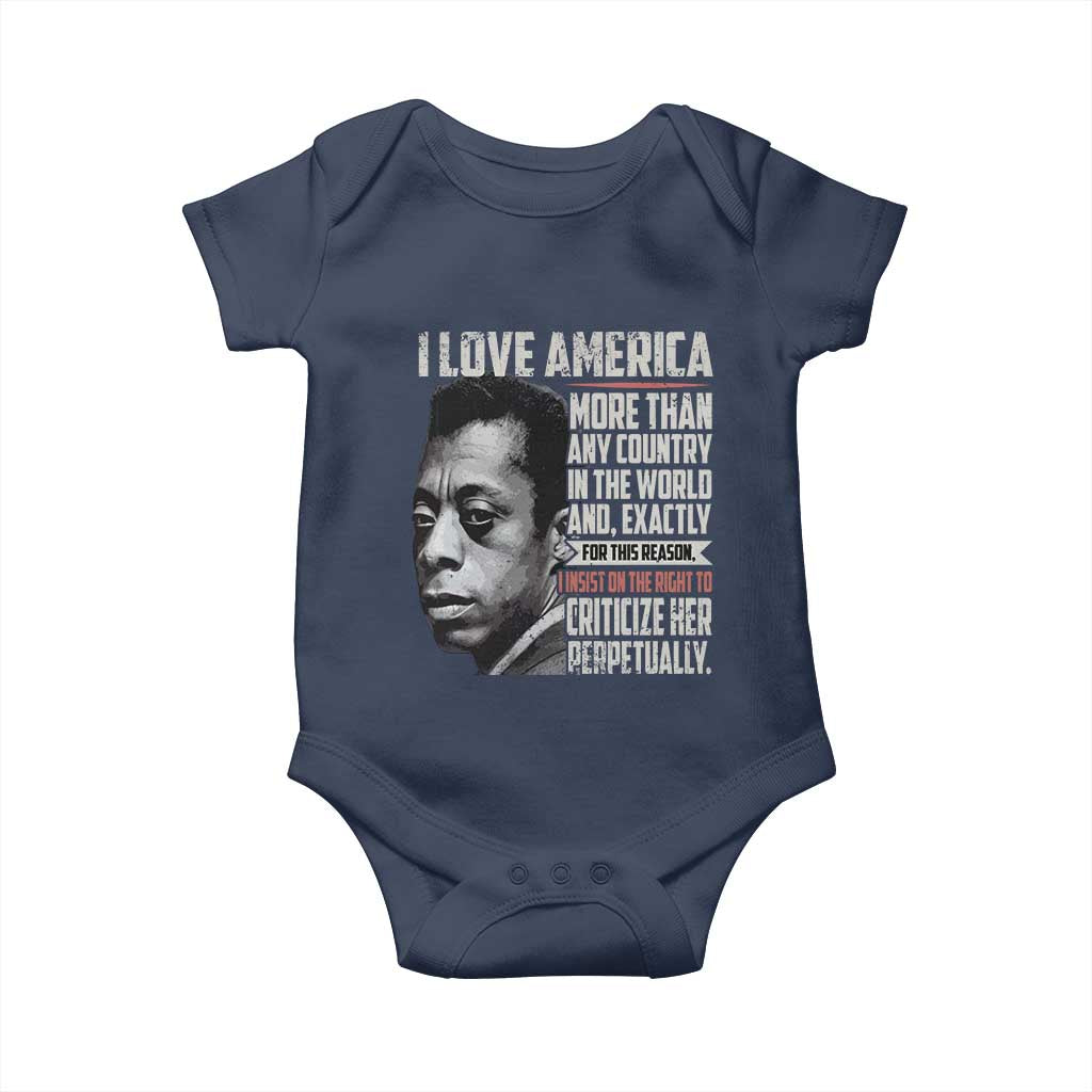 James Baldwin American Patriotic Baby Onesie I Love America More Than Any Country - Wonder Print Shop