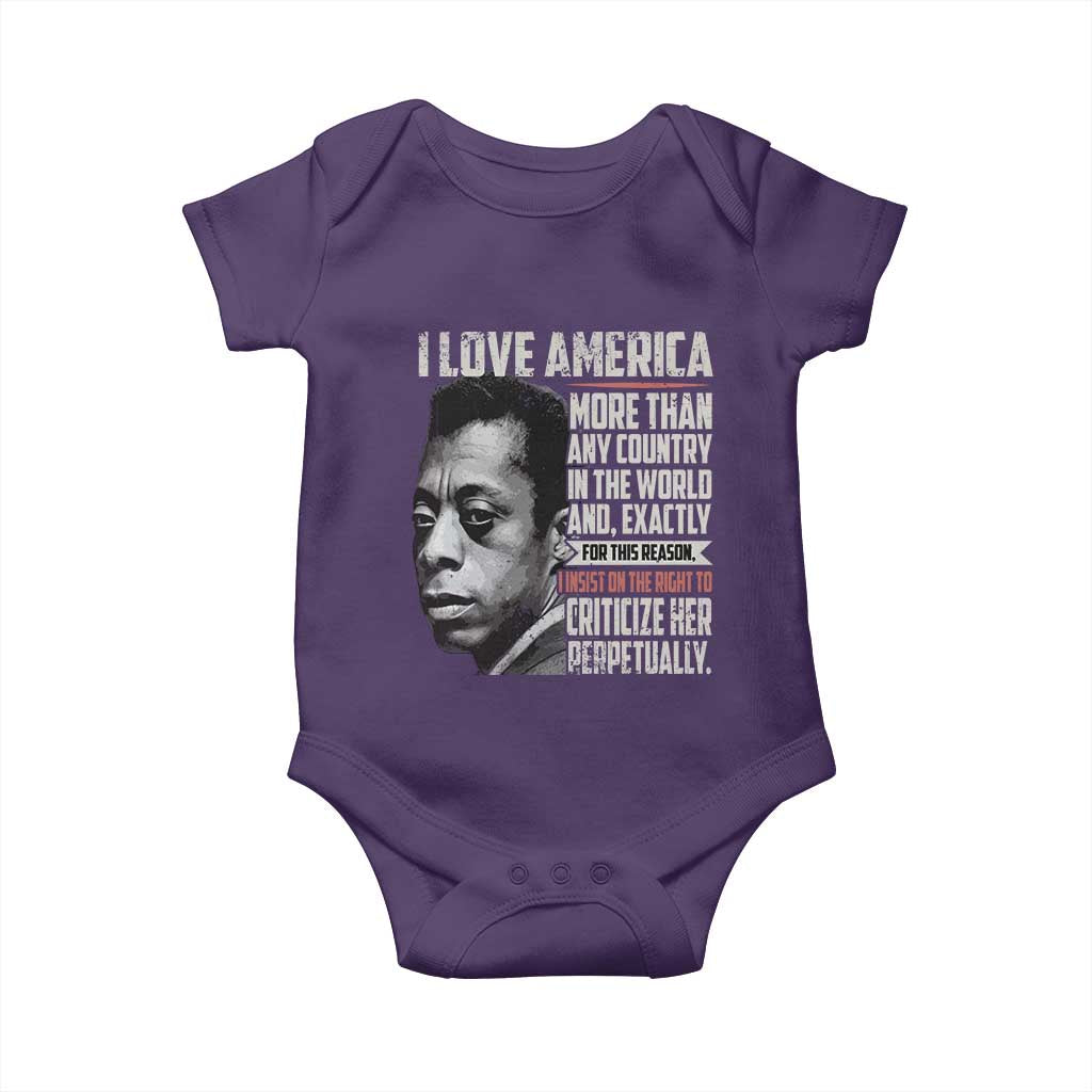 James Baldwin American Patriotic Baby Onesie I Love America More Than Any Country - Wonder Print Shop